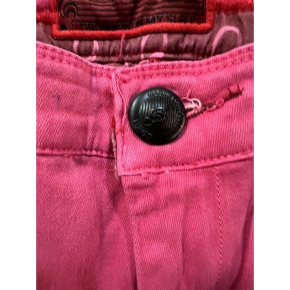 Maxime Cossoguy Jeans Womens 27‎ Pink Denim Pocketed Belted Zip Ladies 27x32 - Picture 4 of 13